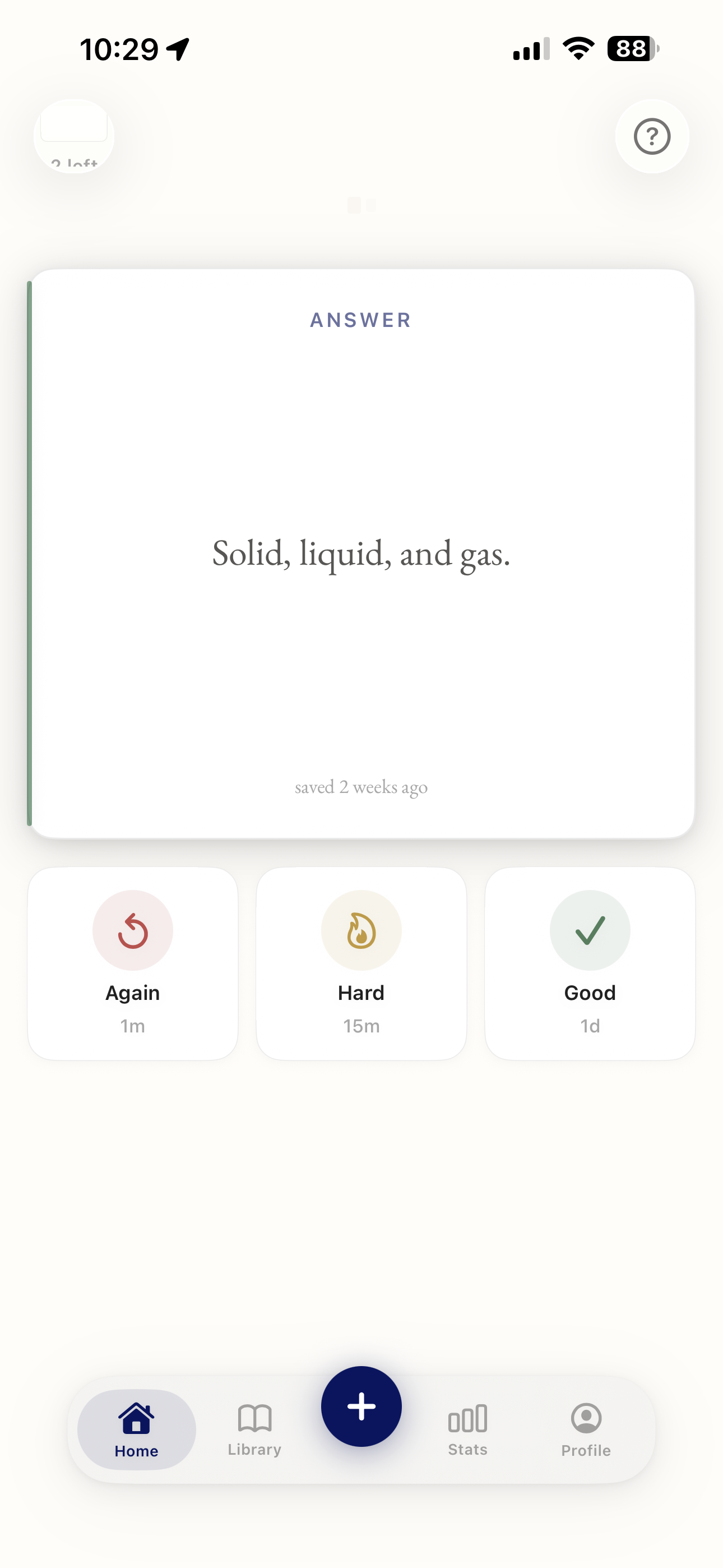 Neemo review — answer with spaced repetition rating